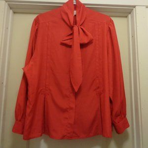 1980S RED BOW BLOUSE 40